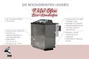 Vorschaubild Karibu 9 kW Bio-Kombiofen anthrazit inkl. Huum WLAN Steuergerät mit App-Steuerung