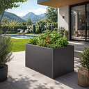 Vorschaubild KGT Aluminium Hochbeet 130 - Profile anthrazit - B1,21 x T0,91 x H0,77 m - 700 l