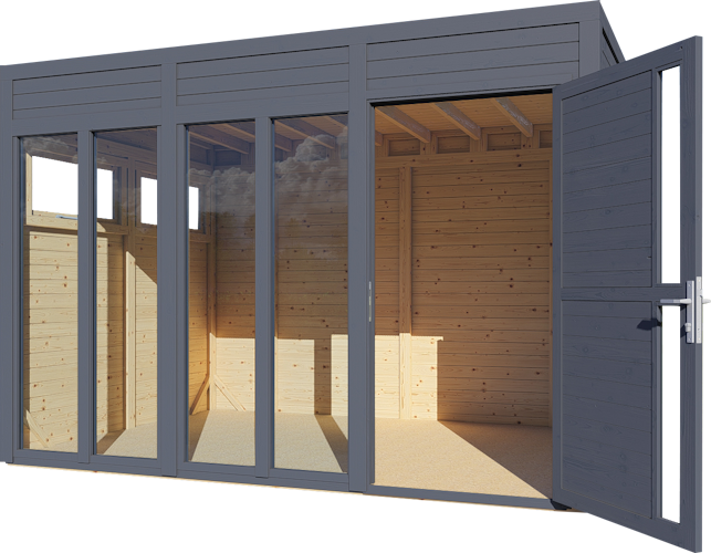 Bertilo Gartenhaus Cubus 3 Office - 19 mm