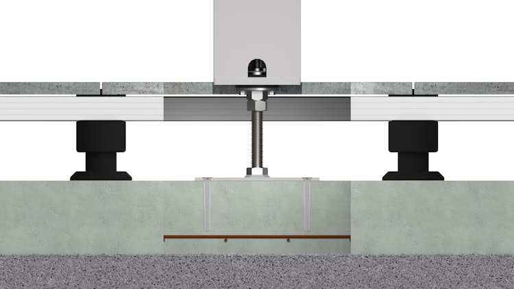 Biohort höhenverstellbare Grundplatte für Pergola (zum Ausgleich von Höhenunterschieden 7–23 cm)