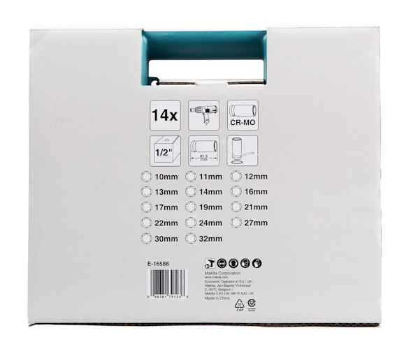 Makita IMPACT BLACK Schlagnuss-Set 14-tlg. 1/2" E-16586 B-Ware