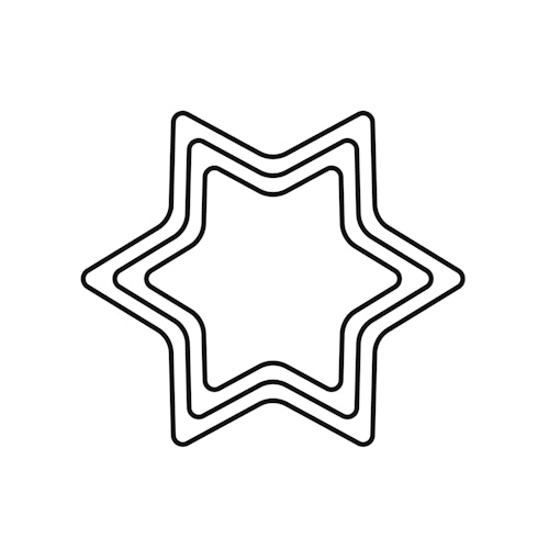 Kaiser Terrassen-Ausstechform-Set 3-teilig Stern