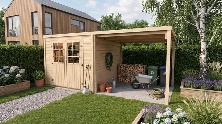Weka Gartenhaus Lugo mit Doppeltür - 19 mm