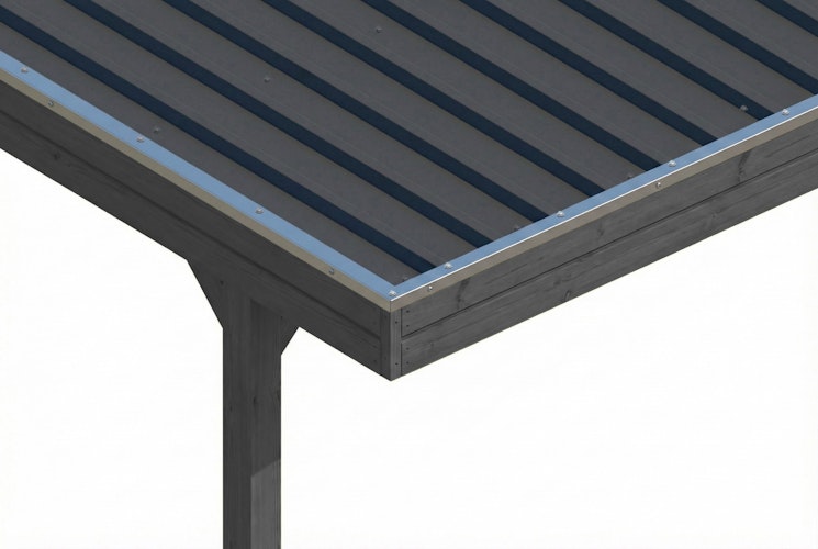 Skan Holz Carport Friesland 320x708 cm mit Abstellraum Set B