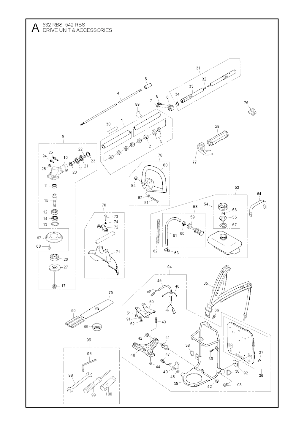 Explosionszeichnung Ersatzteile