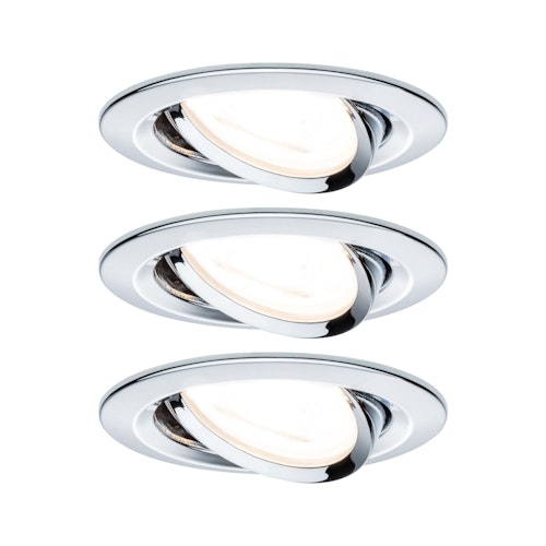 Paulmann Einbauleuchte Nova 3er Set LED 3x6,5W chrom rund