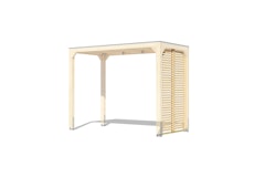 Karibu Lamellenwand halbe Breite für Pavillon Cubus Zubehörbild