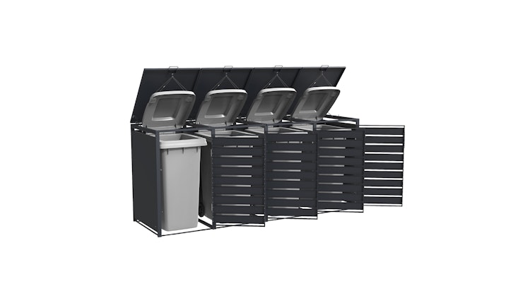 Weka Metall Mülltonnenbox Gary (für 1-4 Mülltonnen)