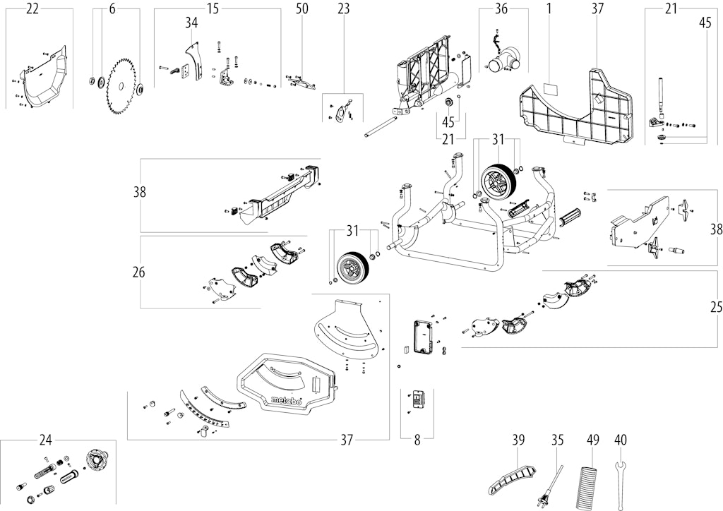Explosionszeichnung Ersatzteile