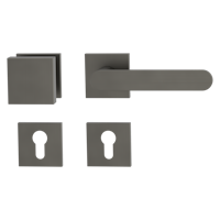 Griffwerk Wechselgarnitur VAYA 291 AVUS fast2fix Fast2Fix  Rosetten eckig Knopf SQUARE Kaschmirgrau R