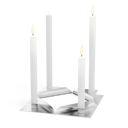 Vorschaubild höfats Kerzenhalter-Set SQUARE CANDLE silber 4 Stück