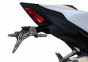 Vorschaubild PROTECH V-SHAPE Kennzeichenhalter SET mit Reflektor und Beleuchtung Alu & Stahl Schwarz für HONDA CBR650R, CB1000 Hornet / SP, CB650R