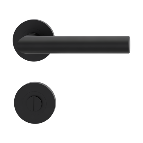 Griffwerk LUCIA PROFESSIONAL PVD+ Schraubtechnik GK3 Rosetten rund WC Graphitschwarz PVD+