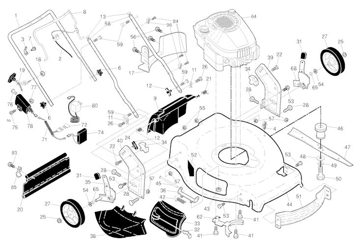 Husqvarna Rasenmäher gelegentliche Nutzung 96143009300 HU675FE