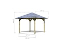 Vorschaubild Karibu 4-Eck Pavillon Sevilla kesseldruckimprägniert