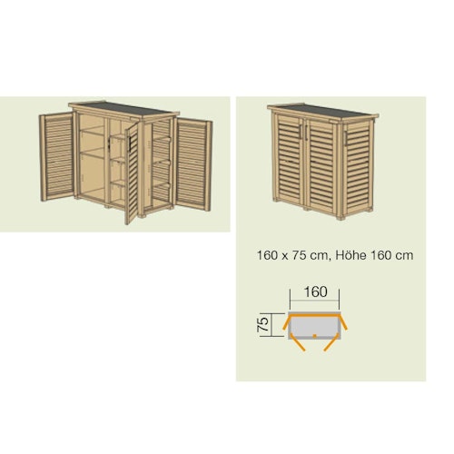 Weka Gartenschrank Geräteschrank Garten [Q] Teras