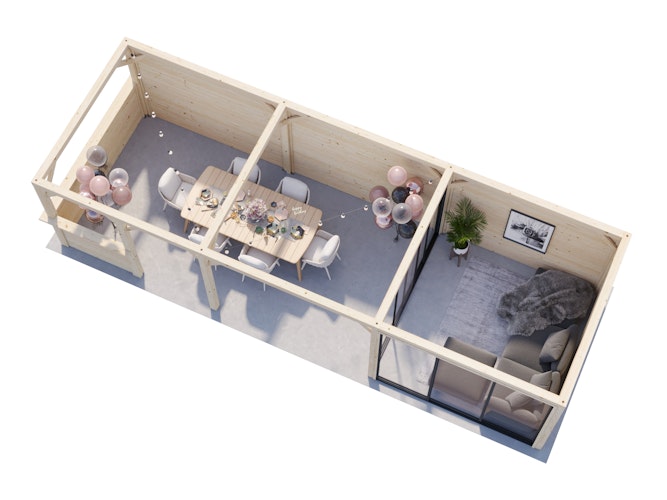 Palmako Carport/Pavillon Connect Lenna 24,9 m² Set 415 Slide