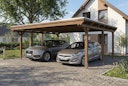 Vorschaubild Skan Holz Emsland - Flachdach Doppelcarport aus Leimholz Breite 609 cm