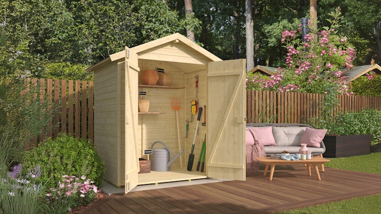 Weka Gartenhaus Mori mit Satteldach - 13 mm