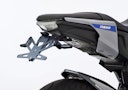 Vorschaubild PROTECH X-SHAPE 125ccm Kennzeichenhalter SET mit Reflektor und Beleuchtung Alu & Stahl Schwarz für YAMAHA MT-125