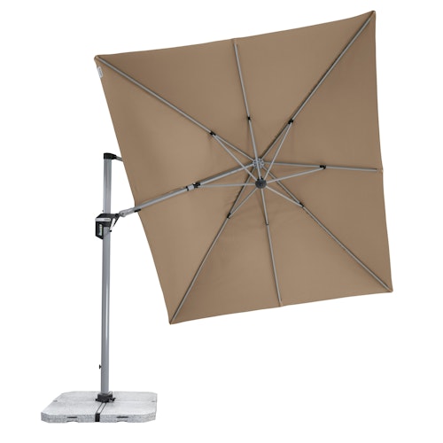 doppler Pendelschirm ACTIVE 350 x 260, Aluminium Grau / 100 % Polyester 200 g/m²