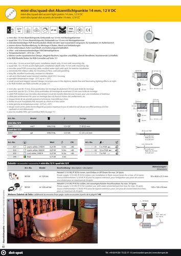 DotSpot mini-disc f; 0,25 W; 5000 K; 7m flat