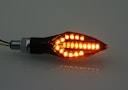 Vorschaubild PROTECH Universal Lauflicht LED-Blinker RC-100 Spiegel & Blinker Schwarz für BMW F 900 R,KAWASAKI Ninja 1000 SX,KTM 1290 Super Duke GT