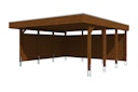 Vorschaubild Skan Holz Carport Friesland 557x555 cm inkl. Rück- und Seitenwände Sparset 3