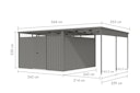 Vorschaubild Karibu Metall Gartenhaus Osten (Østen) inkl. gratis Metallbox im Wert von 349,99 €
