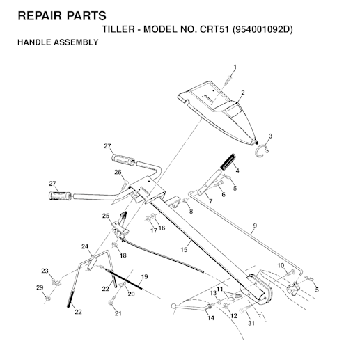 Husqvarna Motorhacken CRT 51, 954001092D, 1996-02