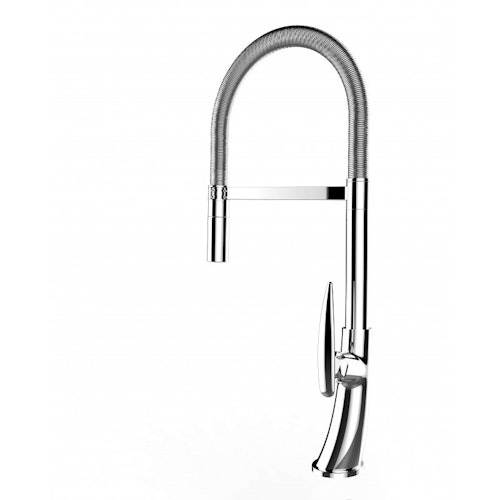 Wasserhahn Küchenarmatur, LEAF, mit 360° schwenkbarem Auslauf, abnehmbare 2 strahl Handbrause, Verchromt