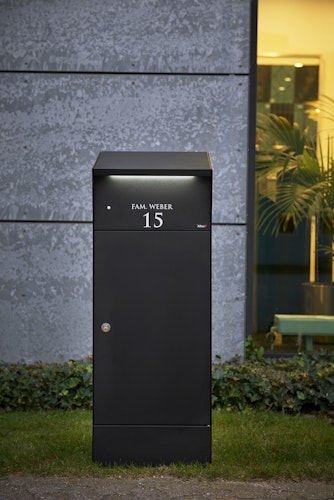 ALLUX Bjørn Paket-Briefkasten mit LED-Licht