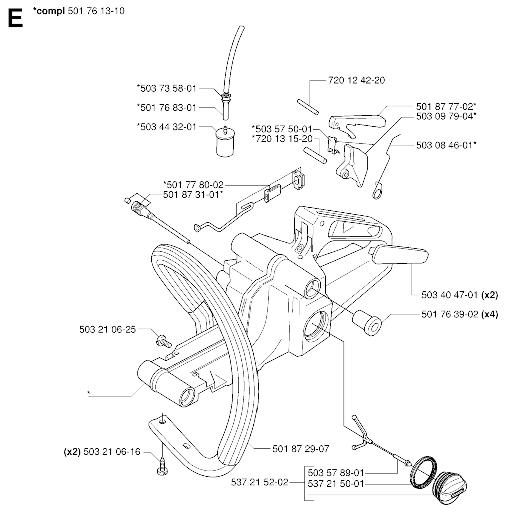Explosionszeichnung Ersatzteile