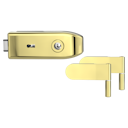 Vorschaubild Griffwerk CREATIVO 1.0 -Messing Optik Ganzglastürbeschlagset -2-teiliger Bandsatz -ohne Griff -BB