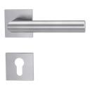 Vorschaubild Griffwerk VAYA 128 LUCIA fast2fix Fast2Fix GK3 Rosetten eckig Profilzylinder Edelstahl matt