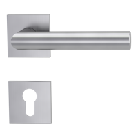 Griffwerk VAYA 128 LUCIA fast2fix Fast2Fix GK3 Rosetten eckig Profilzylinder Edelstahl matt