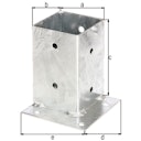 Vorschaubild Alberts® Aufschraubhülse für Ecken 150mm für verschiedene Pfostenstärken