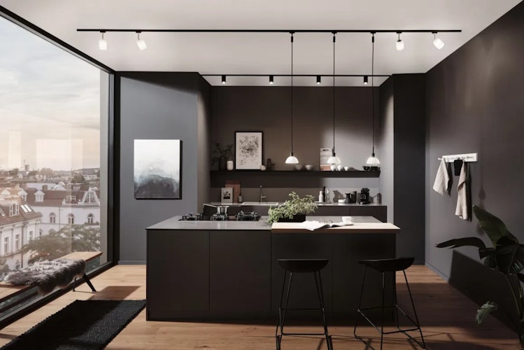 Paulmann URail Pendel Sarrasani Schwarz matt/Opal