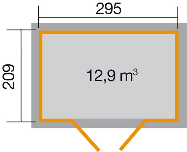 Weka Gartenhaus 226 - 21 mm