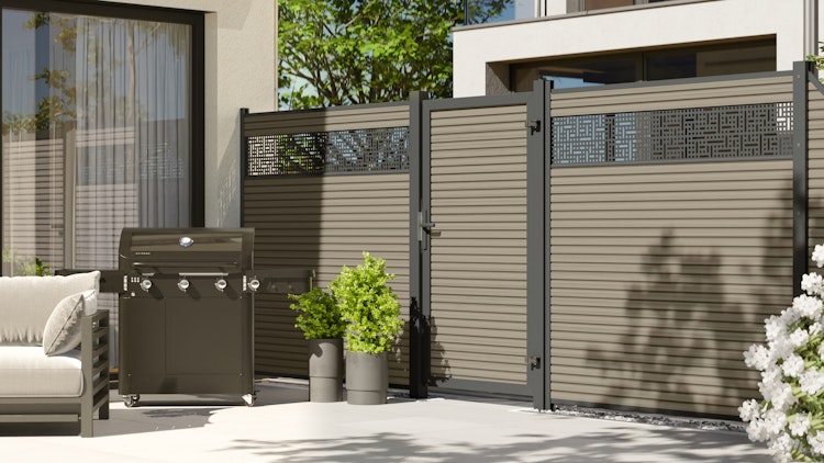 TraumGarten SYSTEM NEO PLATINUM Einzeltor Anthrazit-Rahmen 980 x 1800 mm