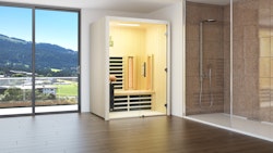 Infraworld Infrarotkabine TrioSol Glas 145 Espe VG inkl. 5-teiligem gratis Zubehörset