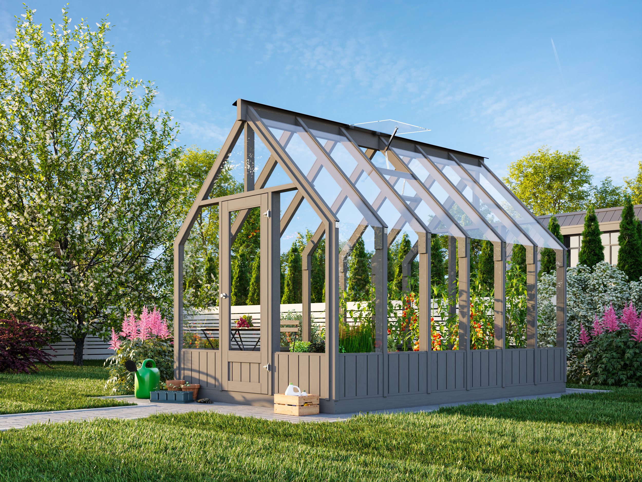 Palmako Gewächshaus / Pavillon / Glashaus Emilia 8,2  m² - 18 mm