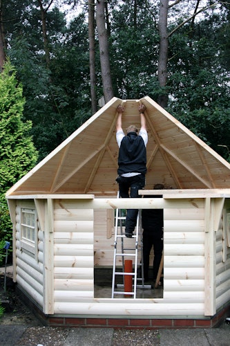 Wolff Finnhaus Grillkota 9 de luxe mit Saunaanbau