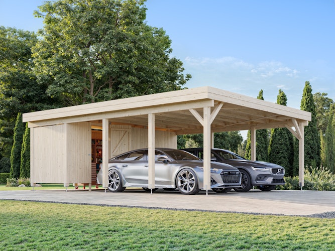 Palmako Carport Karl 40,6 m² mit Geräteraum