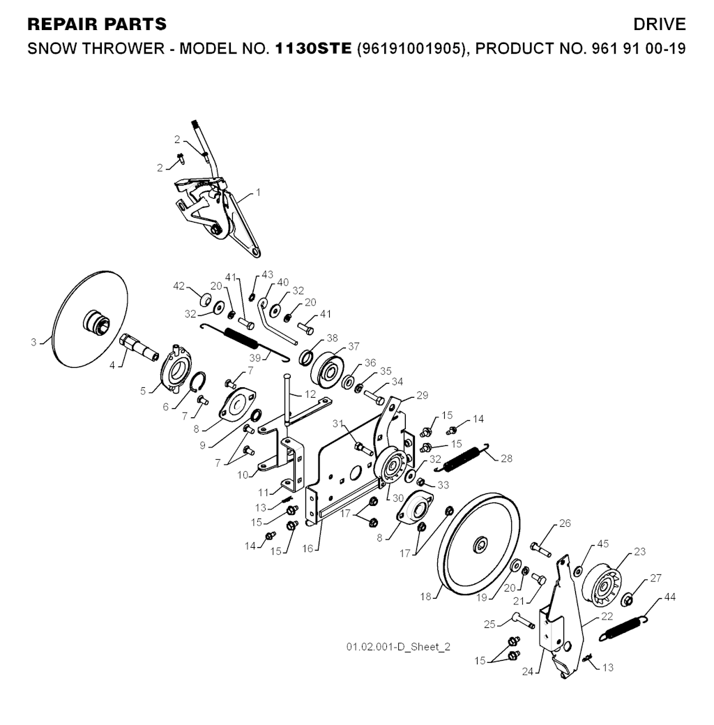 Explosionszeichnung Ersatzteile