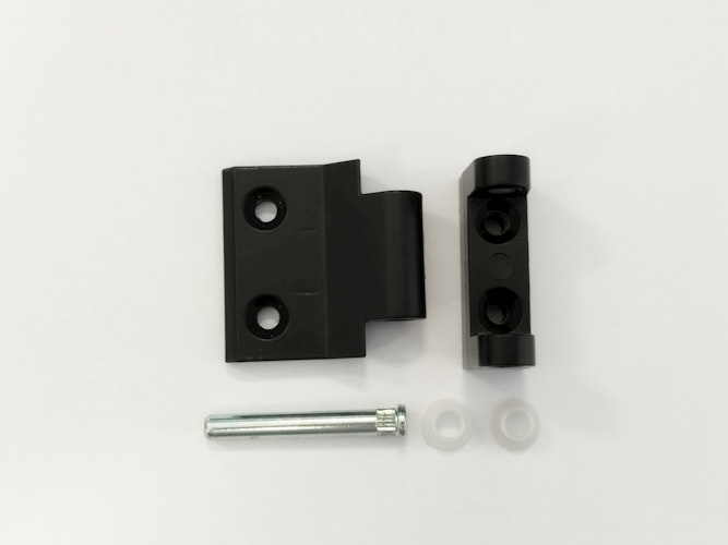 KGT Ersatzteil Metallscharniere, schwarz, Stift Stahl verz. Lagerbuchse in VA 