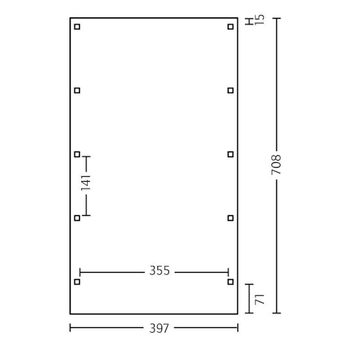 Skan Holz Caravan-Carport Friesland 397x708 cm mit erhöhter Einfahrt