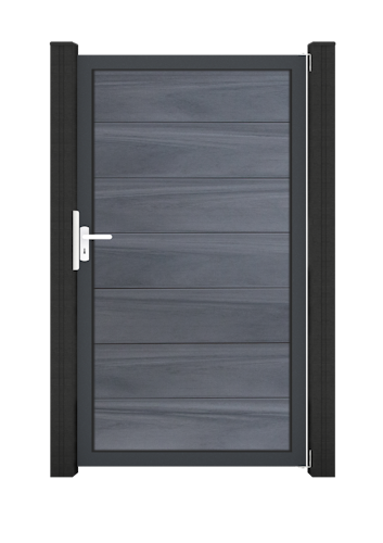 GroJa Solid Grande Tor 1-flügelig Sondermaß mit Anthrazitrahmen
