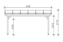 Vorschaubild Skan Holz Terrassendach Ancona Leimholz o. Mittelpfosten 648 cm