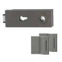 Vorschaubild Griffwerk PURISTO S -Kaschmirgrau Ganzglastürbeschlagset -3-teiliger Bandsatz -ohne Griff -PZ